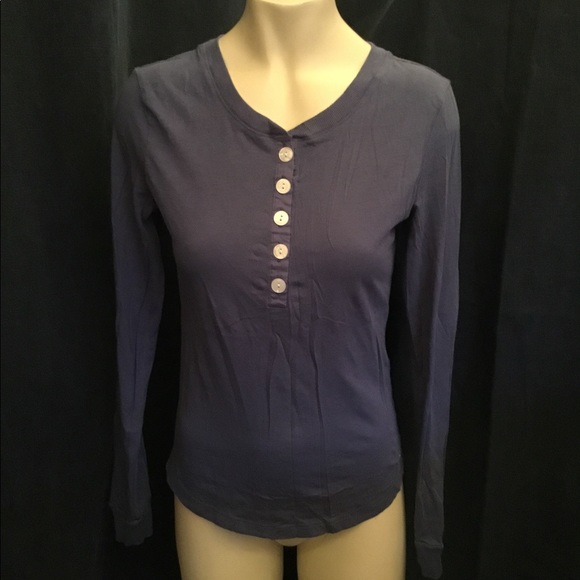 3 - AMERICAN EAGLE SOFT HENLEY LONG SLEEVE T-SHIRT - Picture 5 of 8